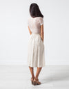 Eulera Leather Skirt in Cream