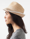 Washboard Hat in Straw/White