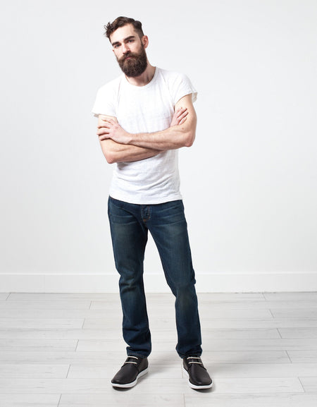 Comfort Tee in White Linen