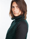 Boucle Turtle Neck in Green/Black