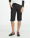 Square Stitch Knee Short in Black