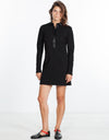 Fleece Jersey Dress in Black