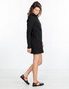 Fleece Jersey Dress in Black