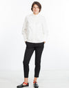 Trim Collar Poplin Blouse in Off White