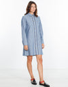 Chambray Shirtdress in Blue