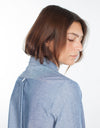 Chambray Shirtdress in Blue