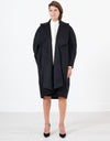 Shahmeena Cocoon Coat in Black