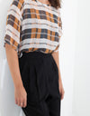 Contrast Cuff Pant in Black