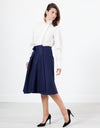 Full Collar Poplin Blouse in Off White