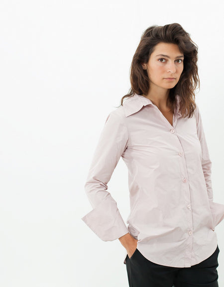 Pointed Collar Blouse in Rose