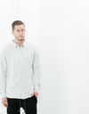 Kasuri Jersey Button-Up in Ivory/Black