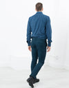Diamond Weave Trouser in Sky