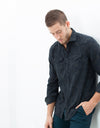 Western Arkansas Button-Up in Dark Hash Floral