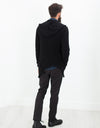 Pill Zip Sweater in Black