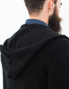 Pill Zip Sweater in Black