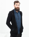 Pill Zip Sweater in Black