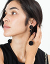 Drop Cluster Earring in Black