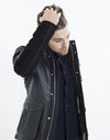 Prince Leather Field Jacket in Meteor