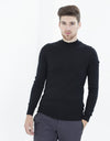 Merino Knit Turtleneck in Black