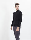 Merino Knit Turtleneck in Black