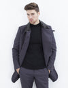Merino Knit Turtleneck in Black