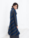 Petale Coat in Silver/Blue