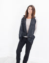 Quilted Mesh Waistcoat in Black/White