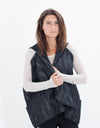Quilted Mesh Waistcoat in Black/White