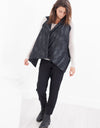 Quilted Mesh Waistcoat in Black/White