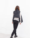 Quilted Mesh Waistcoat in Black/White