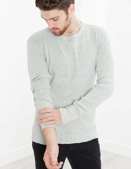 Waffle Knit Long Sleeve Tee