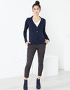 Square Cardigan in Navy