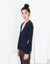 Square Cardigan in Navy