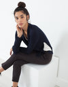 Square Cardigan in Navy