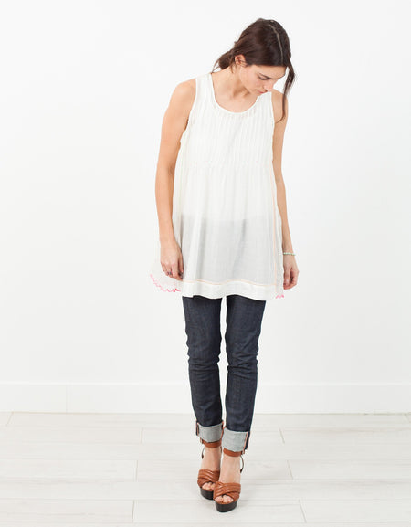Babydoll Tank in White