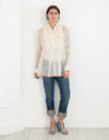 Sheer Rainbow Blouse in White