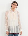 Sheer Rainbow Blouse in White