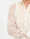 Sheer Rainbow Blouse in White