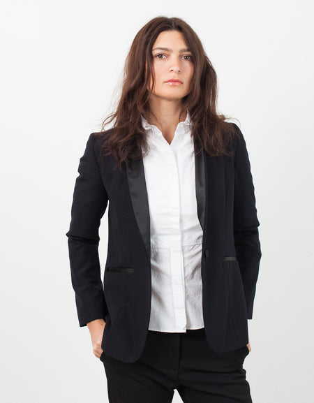 Shawl Collar Blazer in Black