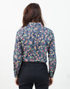 Long Sleeve Blouse in Black/Floral