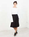 Wrap Snap Skirt in Black