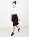 Wrap Snap Skirt in Black