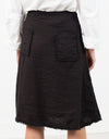 Wrap Snap Skirt in Black