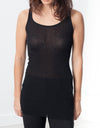 Easy Ribbed Tank in Black