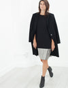 Border Dress in Black/Silver