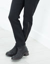 Side Zip Slim Pant in Black
