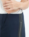 Contrast Zipper Skirt in Navy
