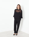 Poet Silk Sweater in Black