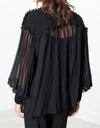 Poet Silk Sweater in Black