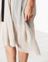 Chiffon Cape Back Dress in Sand